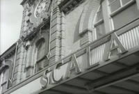 A black and white image of Prestatyn's Scala Cinema.