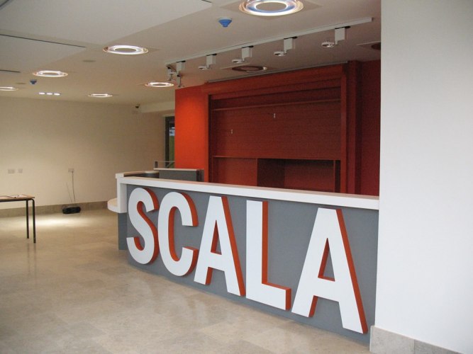The Prestatyn Scala's box office and reception greets visitors on a...